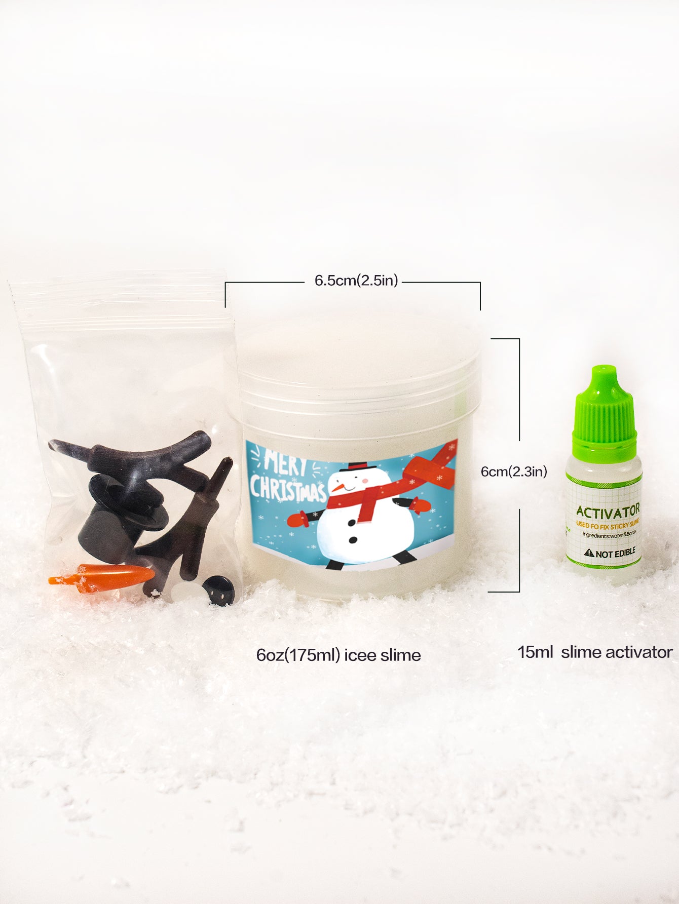 SNOWMAN-ICY CHRISTMAS SLIME - Christmas Holiday-Themed Slime Kit